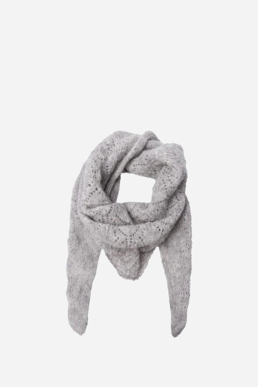 BCDELL Knitted Mini Scarf / Lt Grey