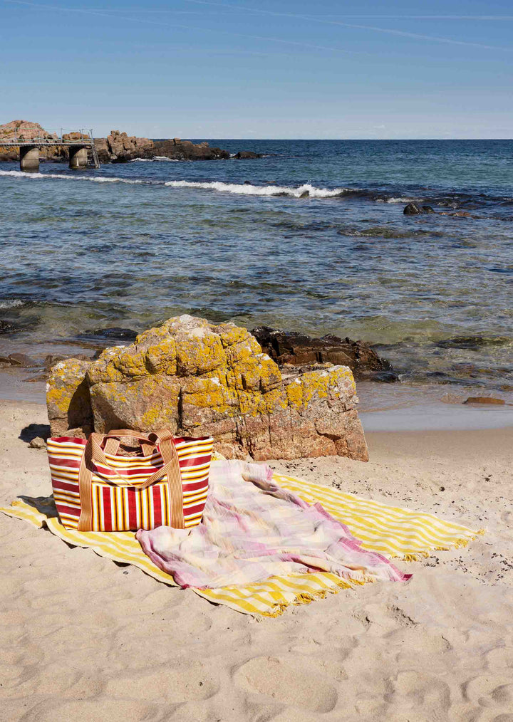 Recycled PP Bag 80x27x38 Cm / Red Yellow Black