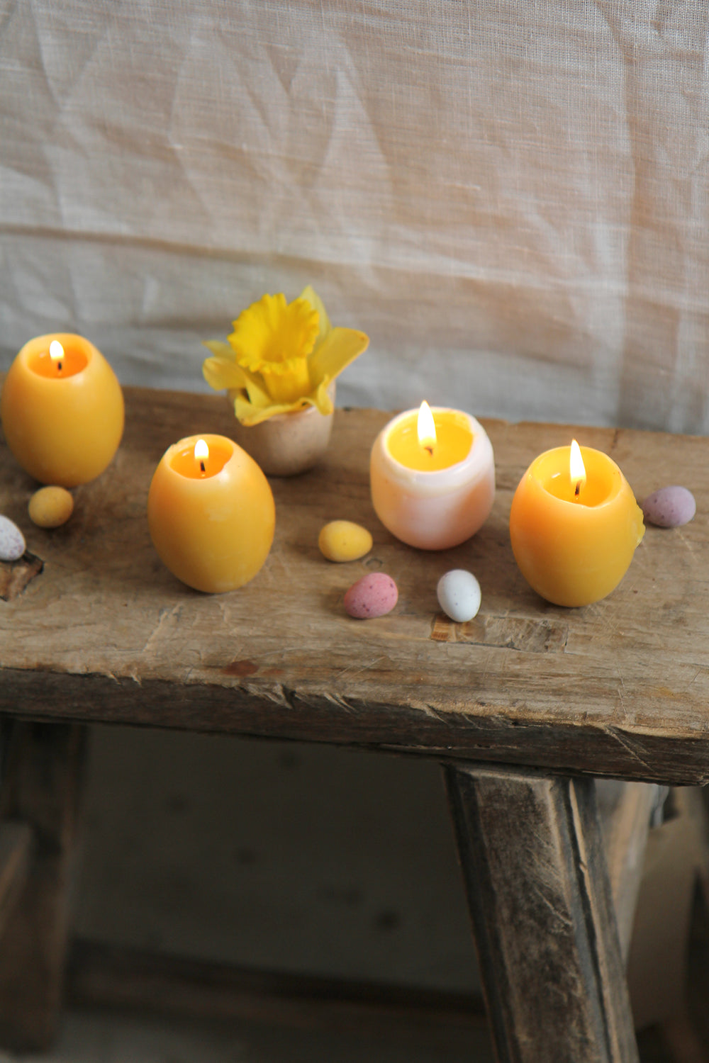 Beeswax Egg Candle