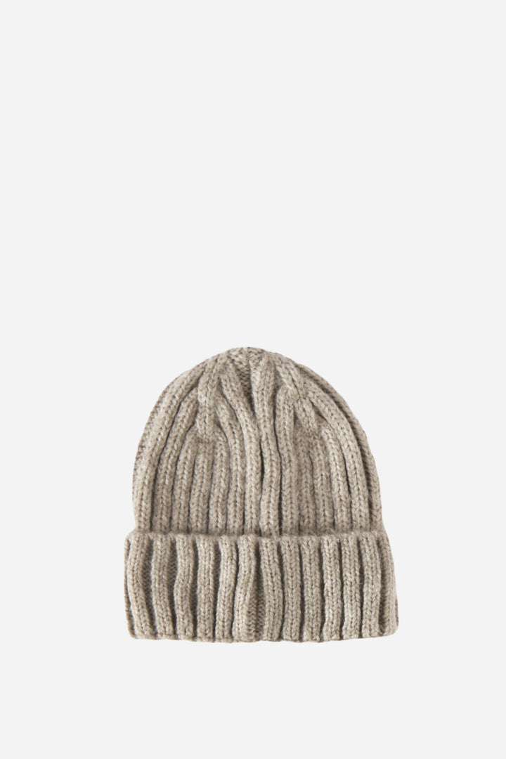 Ribbed Knit Beanie /  Beige