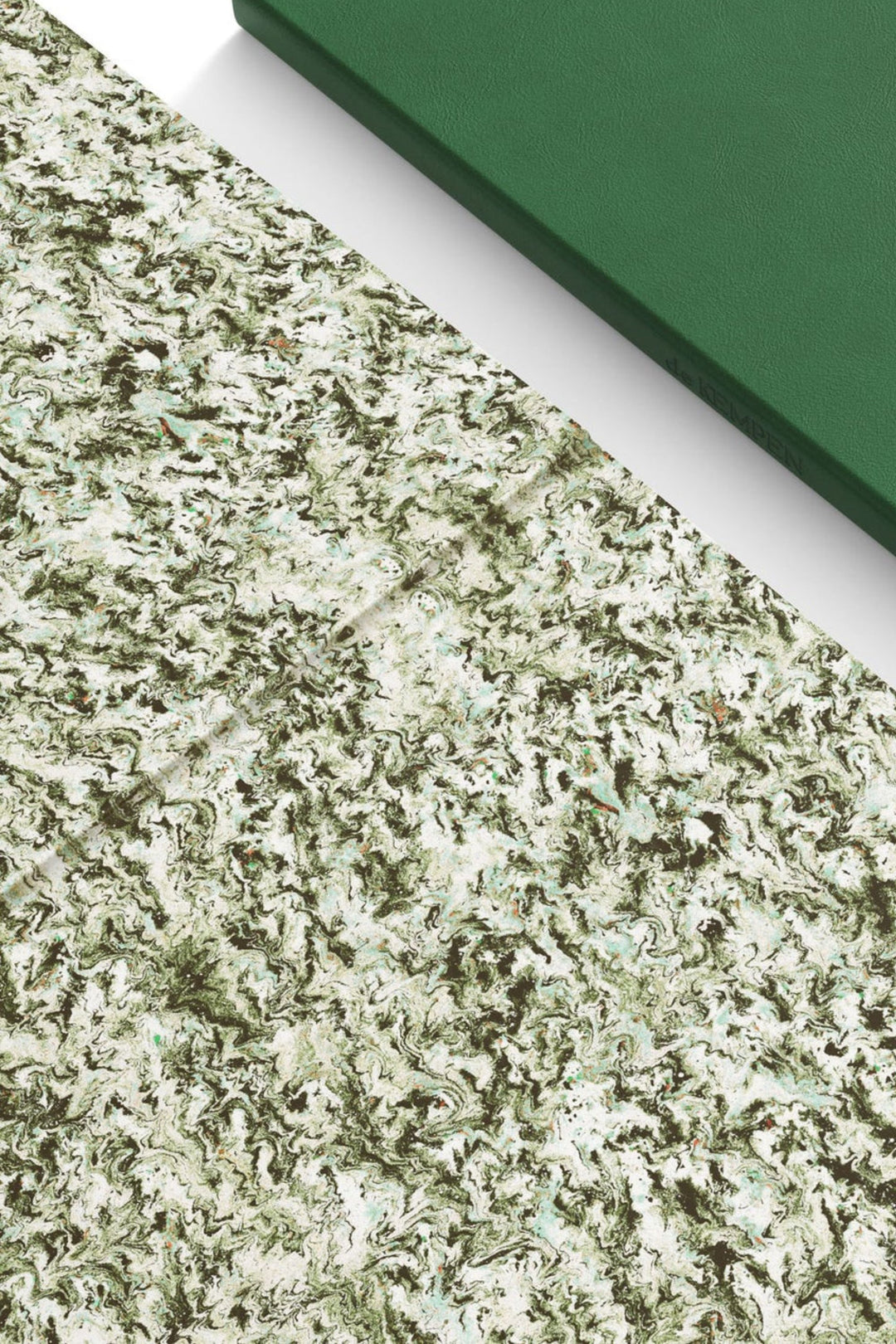 green geometric print on backround