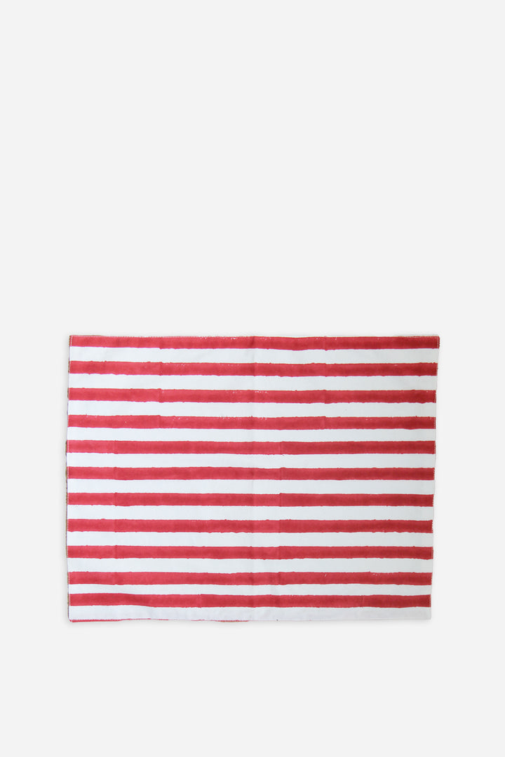 Stripe Table Placemat / Red