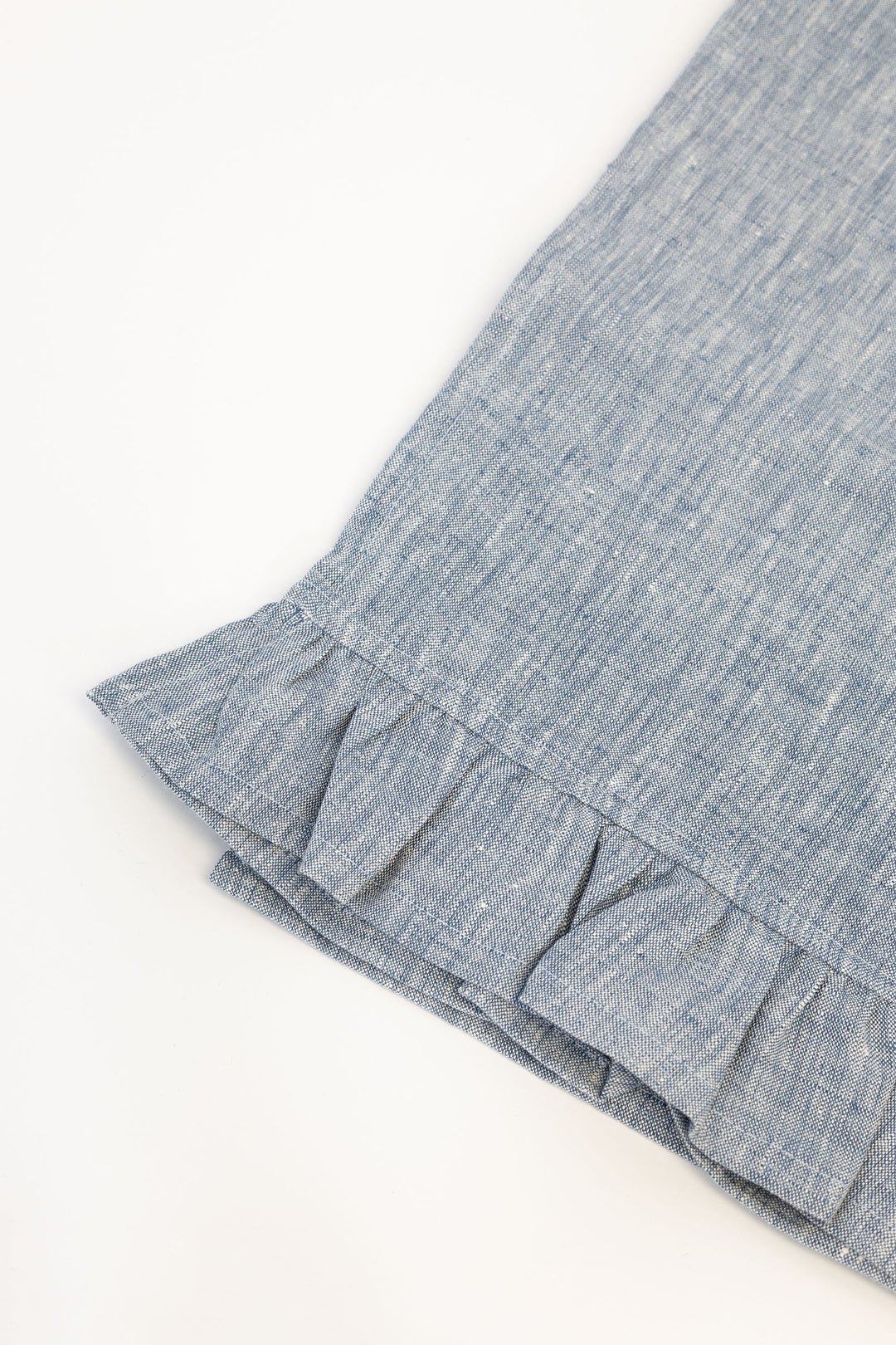 Ruffle Linen T-Towel / Blue Melange