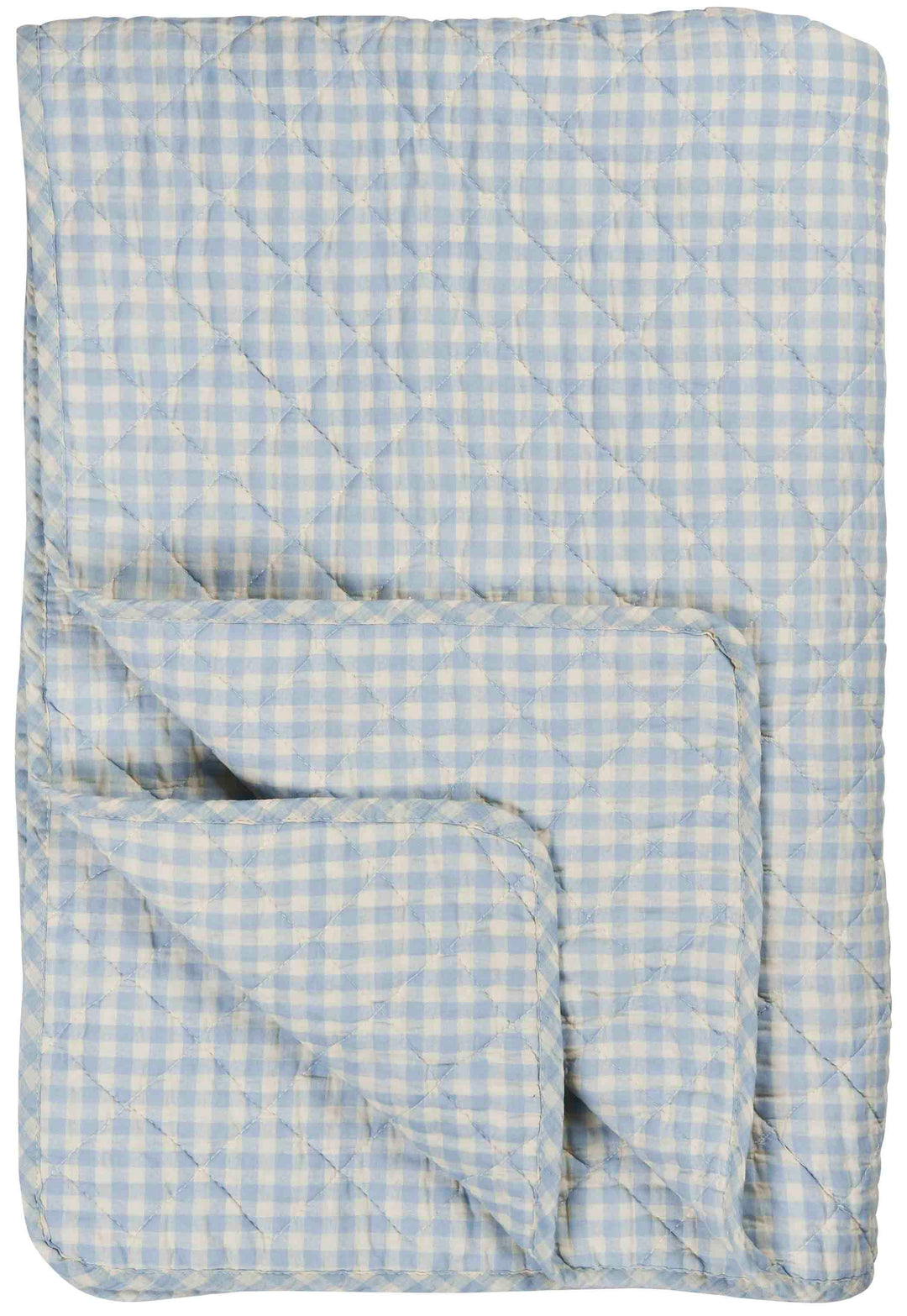 Cotton Quilt / Light Blue Check