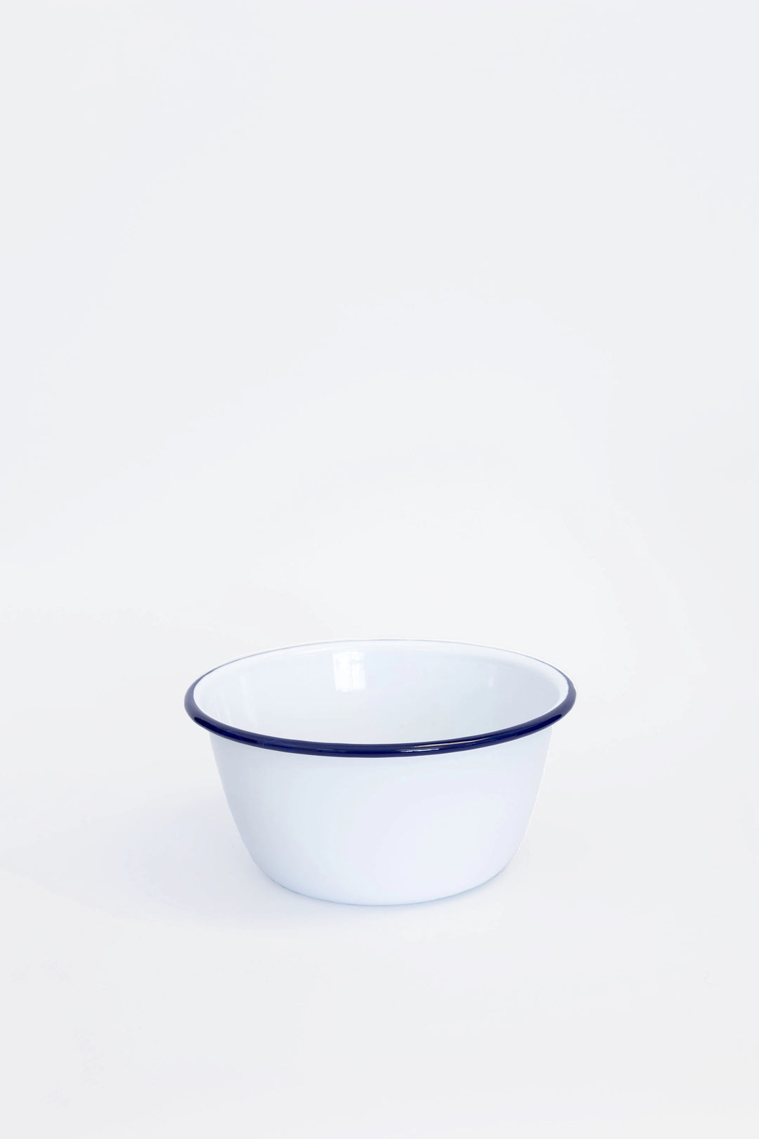 Enamelware Pudding Basin Blue & White / 14cm