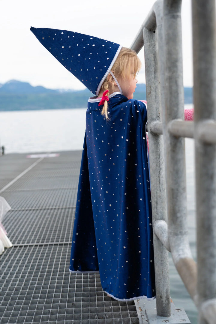 Blue Wizard Cape with Hat