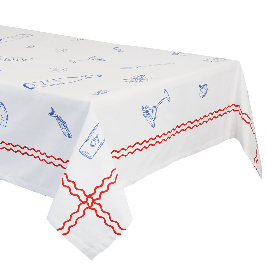 Bon Appetit Fabric Table Cover 140cm x 180cm - Domestic Science Home