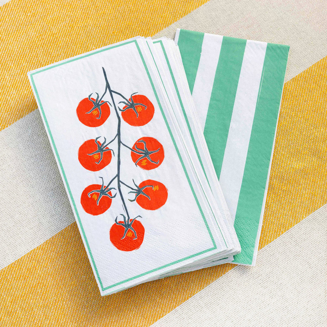 Tomato Long Lunch Paper Napkins 16pk - Domestic Science Home