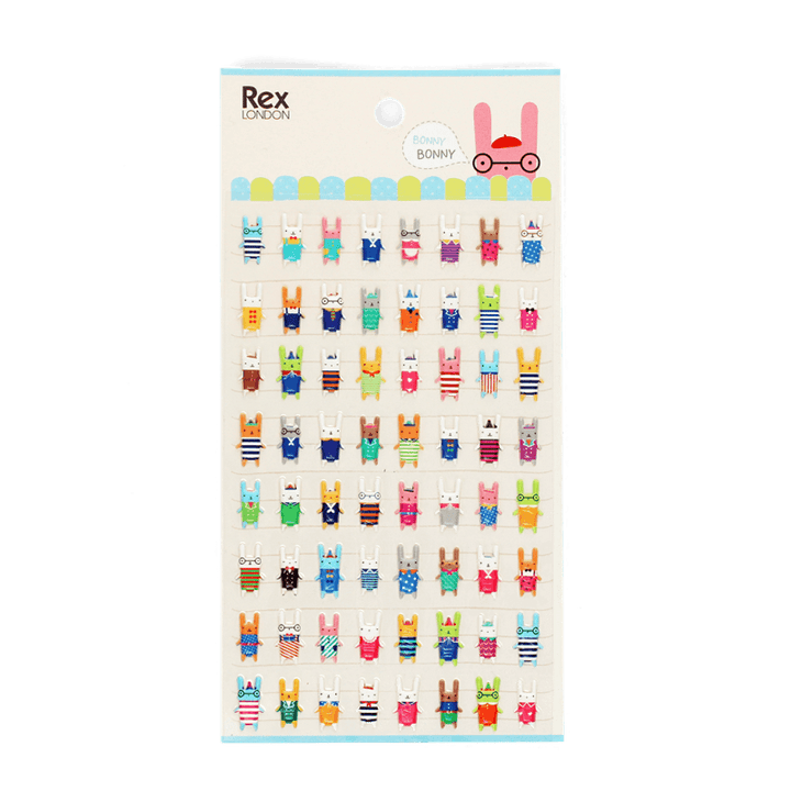 bonny bunndy 3D sticker sheet