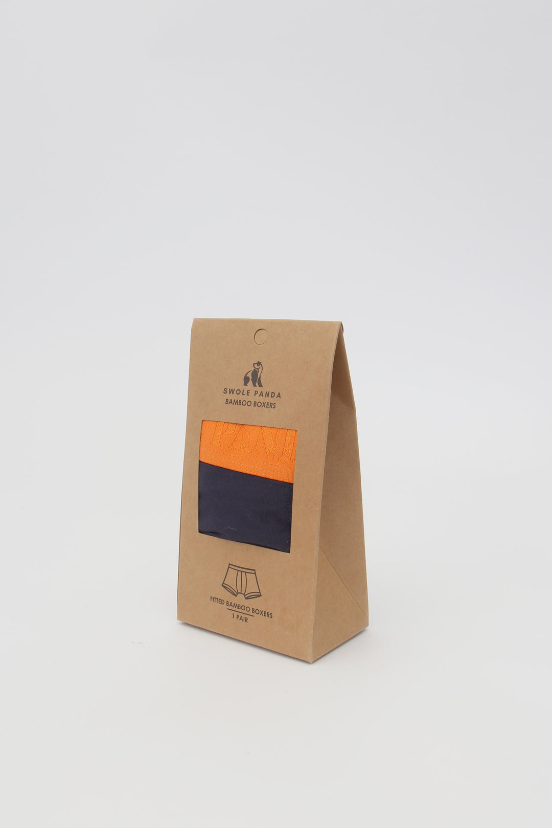 Men's Bamboo Boxers / Navy & Orange