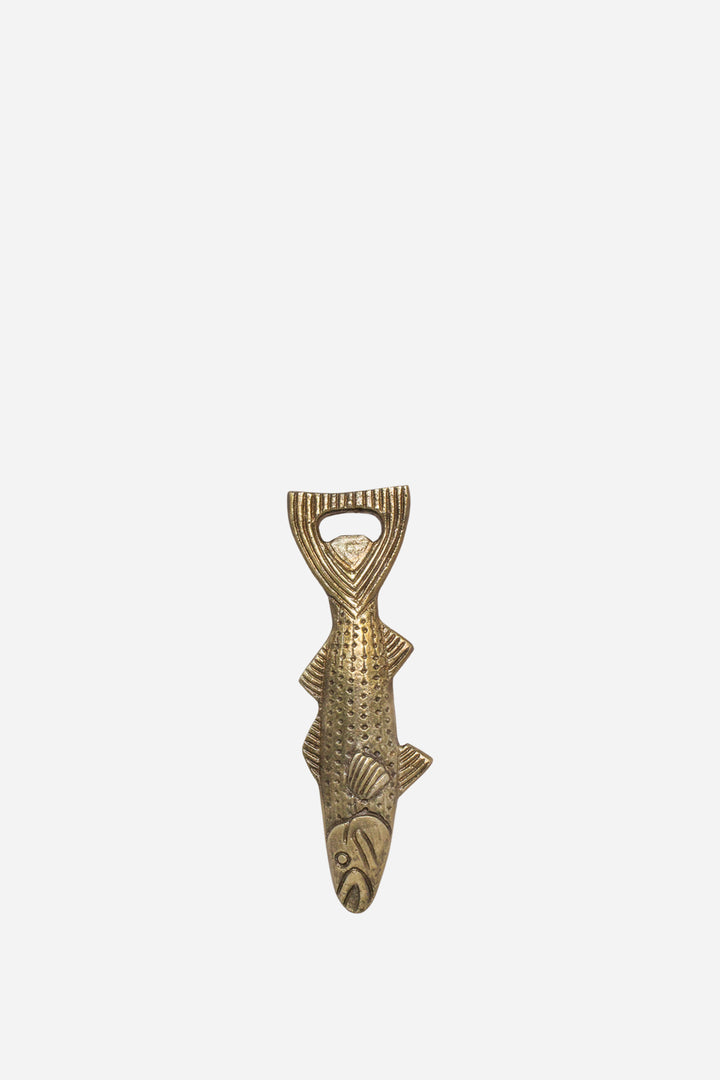 Bottle Opener Fish Antique Brass
