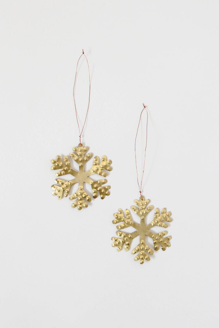 Brass Snowflake Christmas Ornament