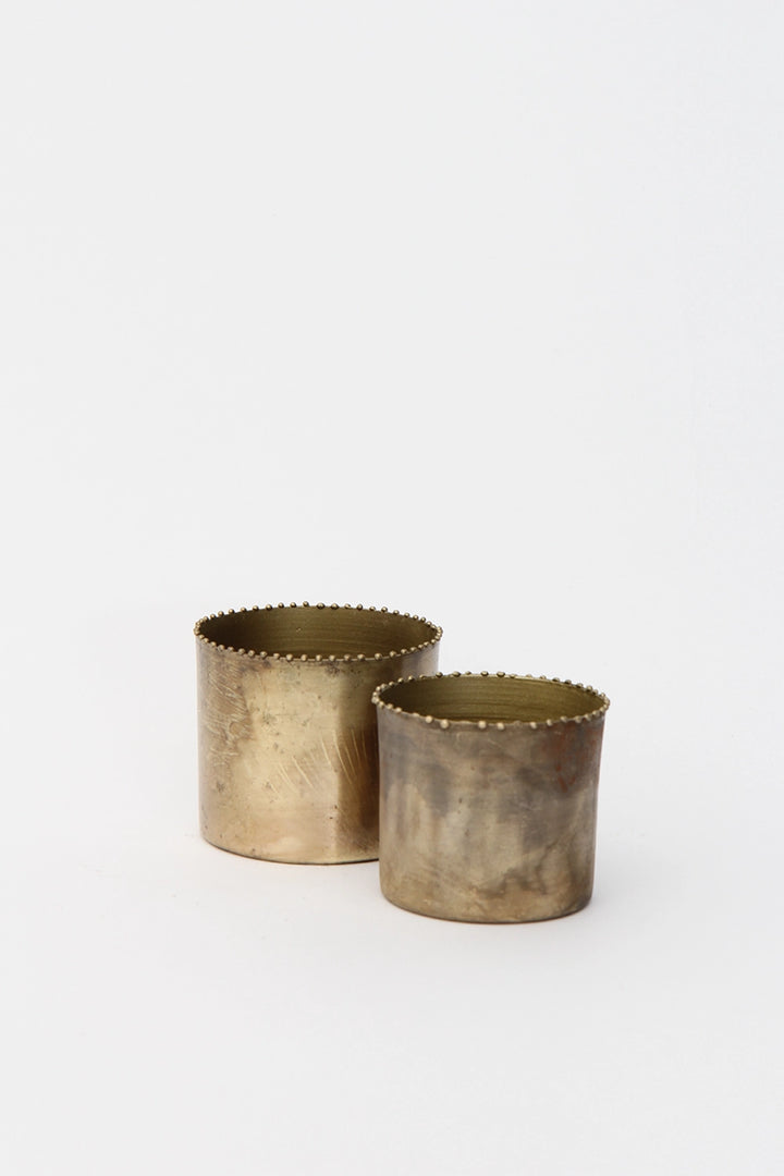 Metal Bead Storage Pot / Set of 2