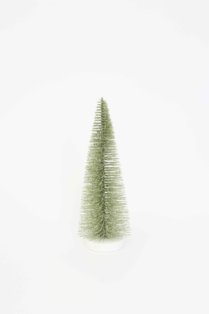 Green Glitter Christmas Tree / 25cm