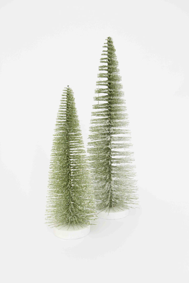 Green Glitter Christmas Tree / 25cm