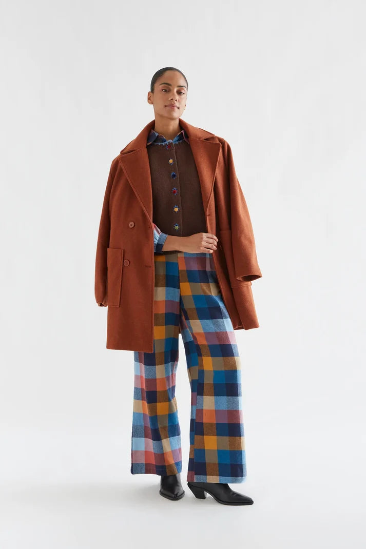 Brown Knit Vest with Multicolored Buttons
