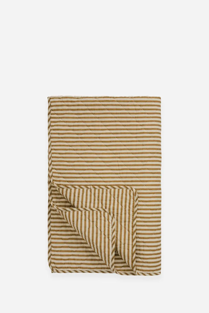 Quilt Sand W/Ochre Green Stripes