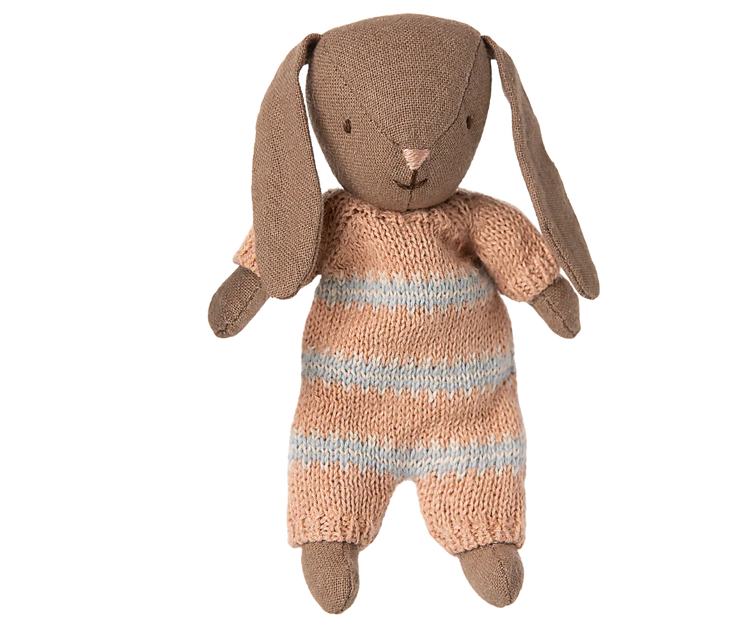 Bunny Micro Brown - Dusty Rose Knitted Suit