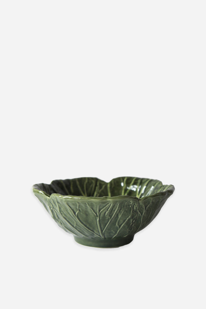 green cabbage leaf bowl large