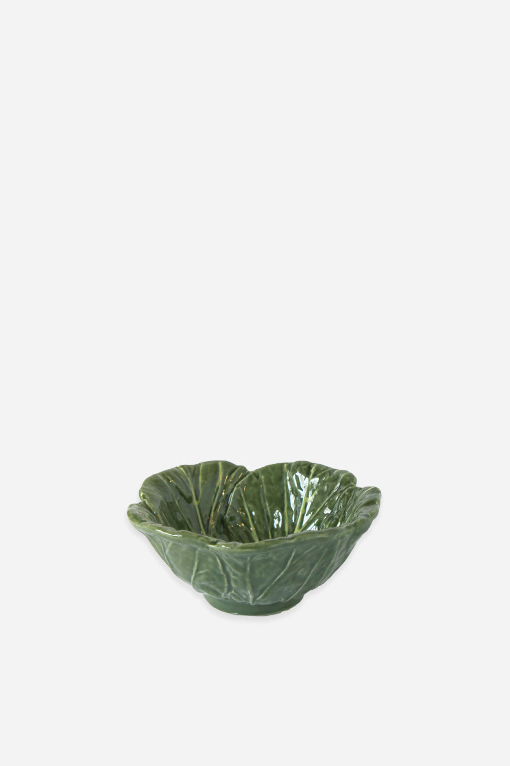 green cabbage leaf bowl small