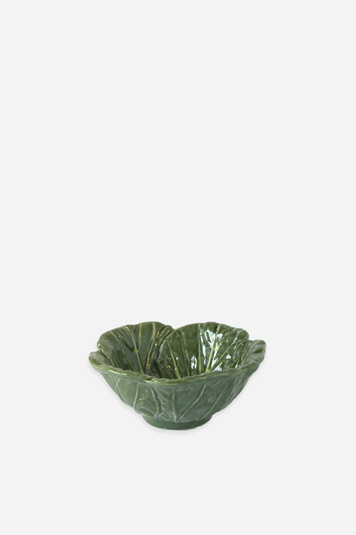 green cabbage leaf bowl small