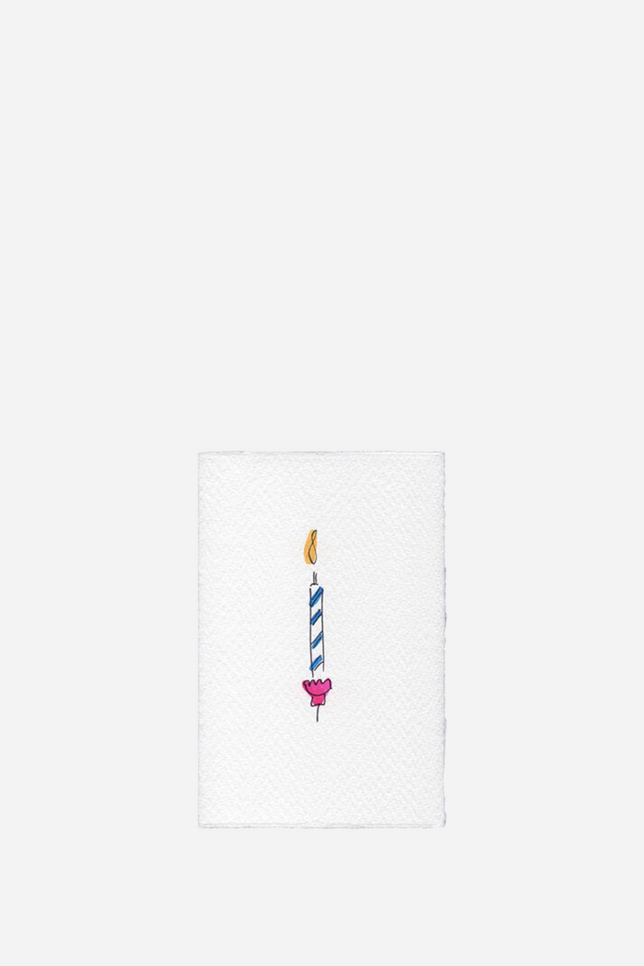 Letterpress Card Candle