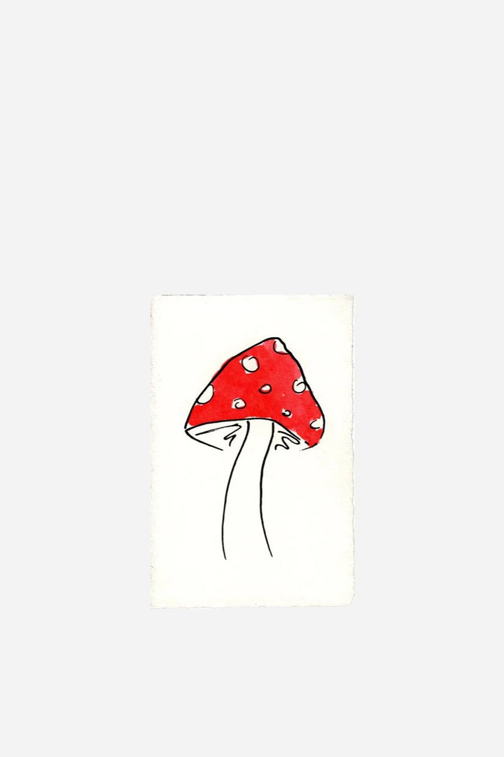 Toadstool Greetings Card Red