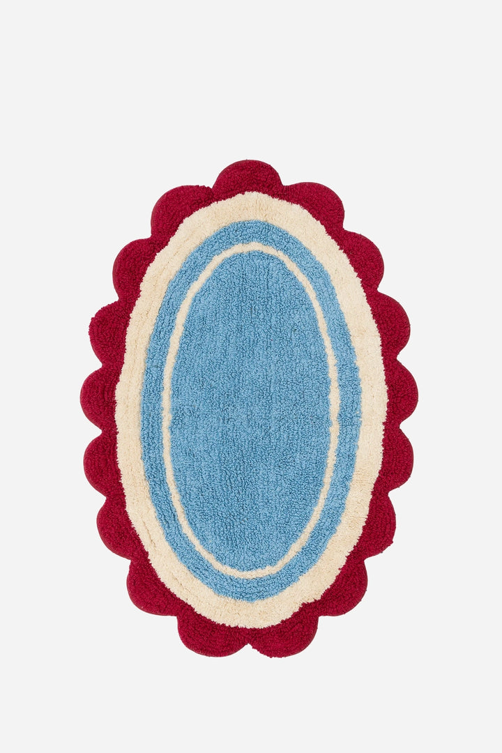 Carmen Bathmat / Claret & Lt Blue - Domestic Science Home