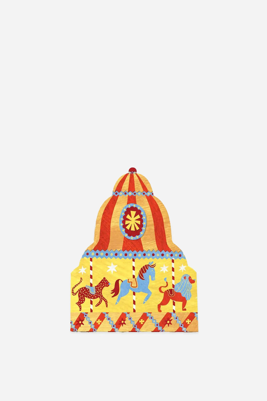 Carousel Shaped Greeting Card