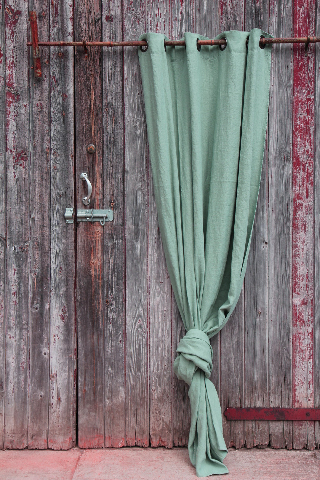 Porticcio Linen Curtain / Celadon