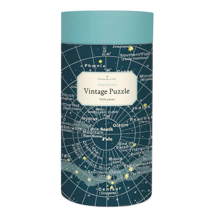 Jigsaw puzzle with a vintage map design on a white background