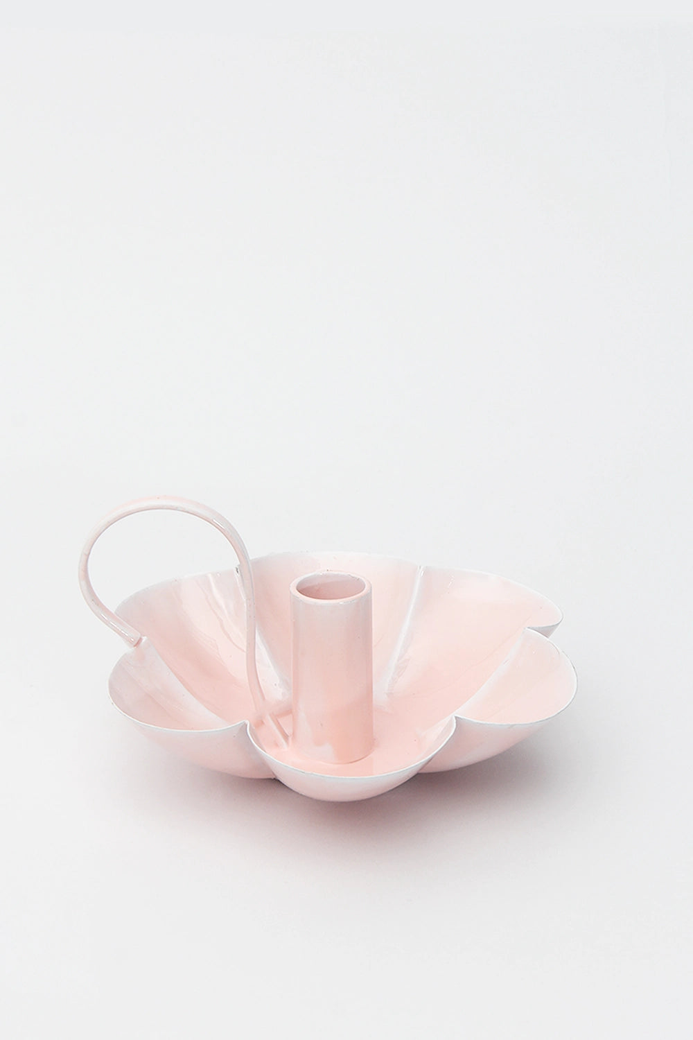 Metal Flower Candle Holder / Pink