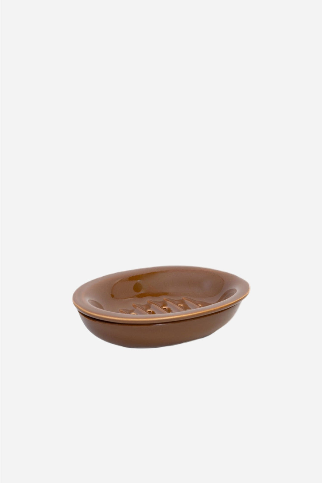 Ceramic Soap Dish / Brown