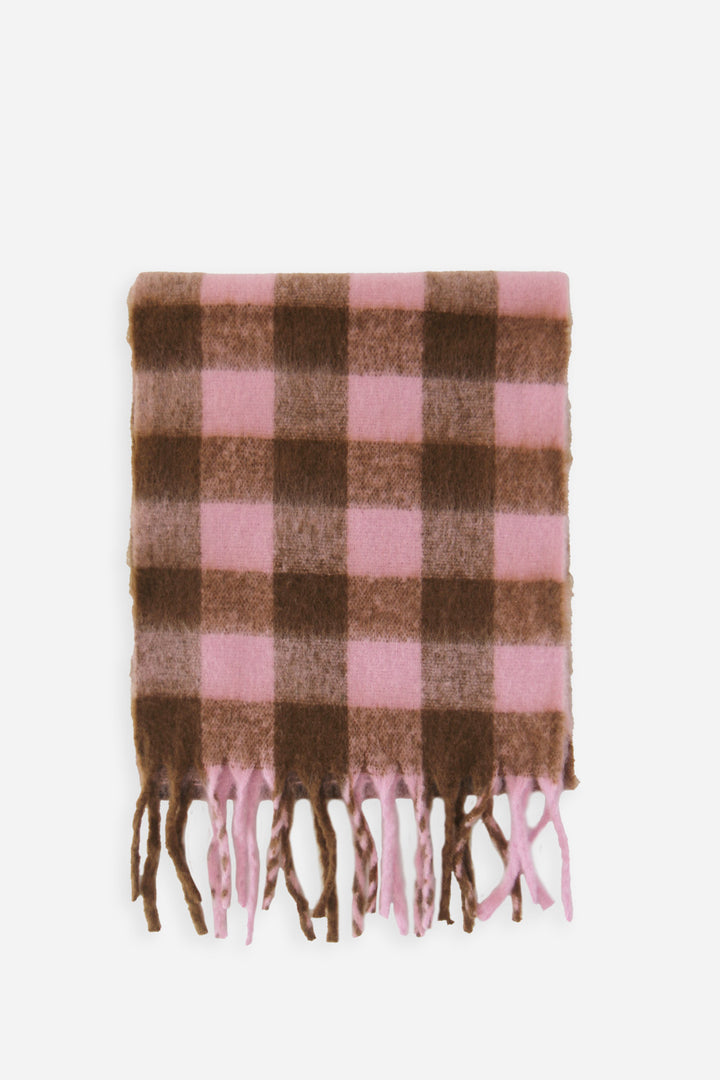 Check Scarf / Brown Orchid