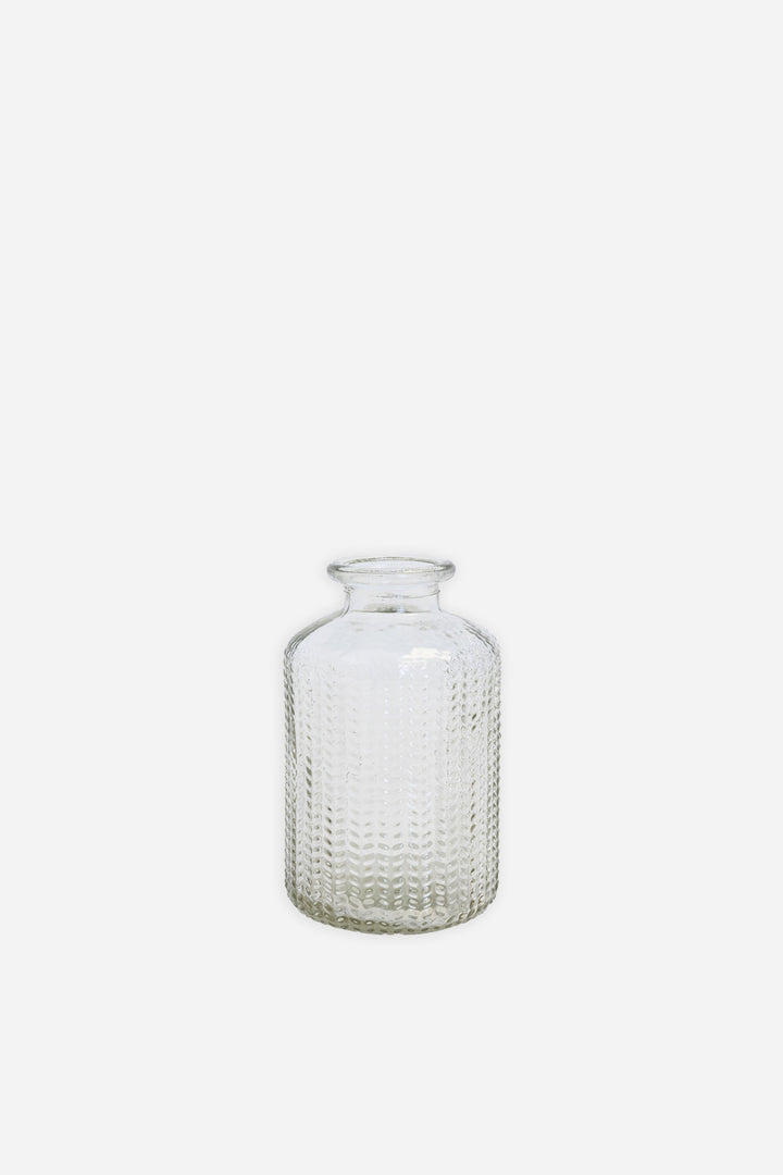 Chevron Bud Vase / Clear