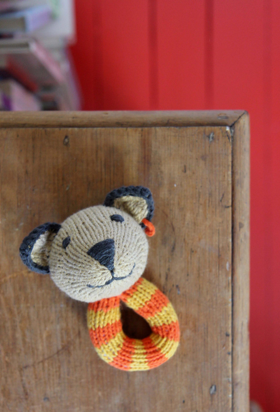 Spot Dog Knitted Baby Rattle - Domestic Science Home