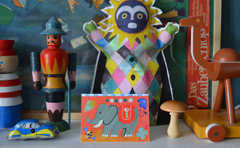 Circus Elephant Mini Card - Domestic Science Home