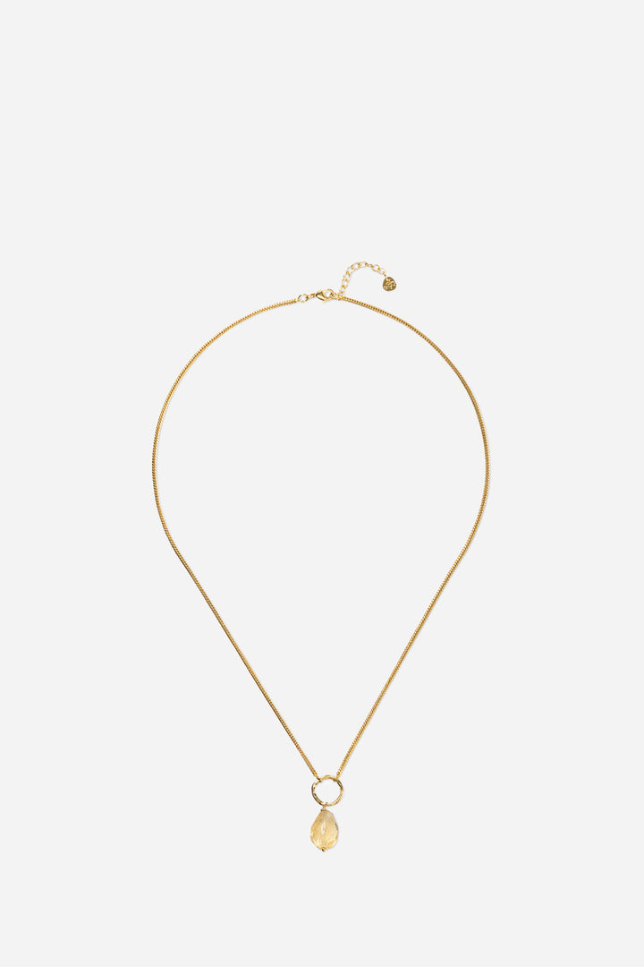 Awareness Citrine Necklace GP