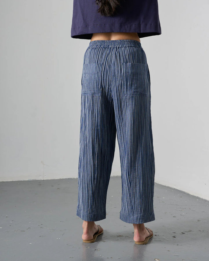 Clara Tapered Trousers / Navy Stripe