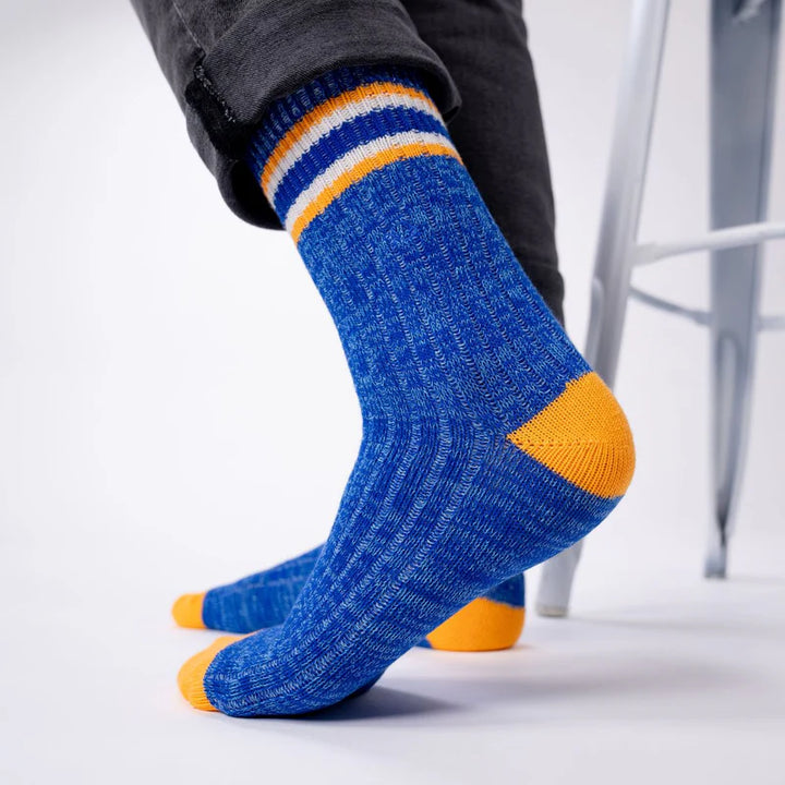 Bilybelt Mens Club Socks / Blue Orange