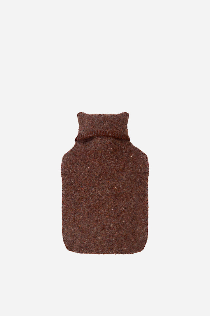 Recycled Wool Hot Water Bottle / Diagonal Coffee