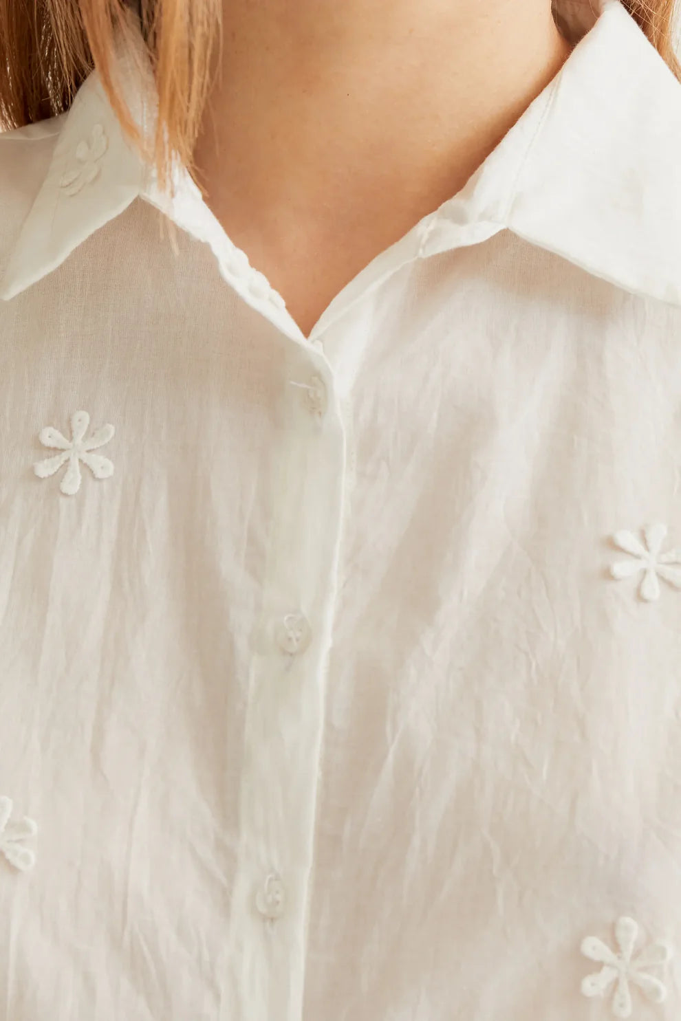 Embroidered Flower Shirt