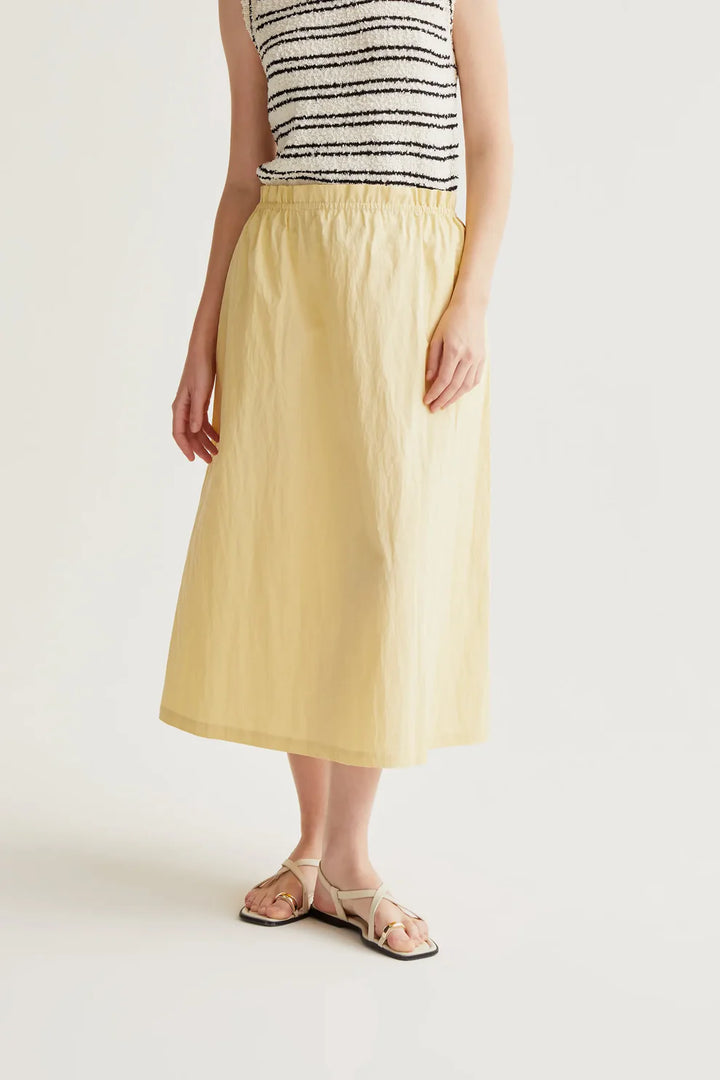 Light Yellow Midi Skirt