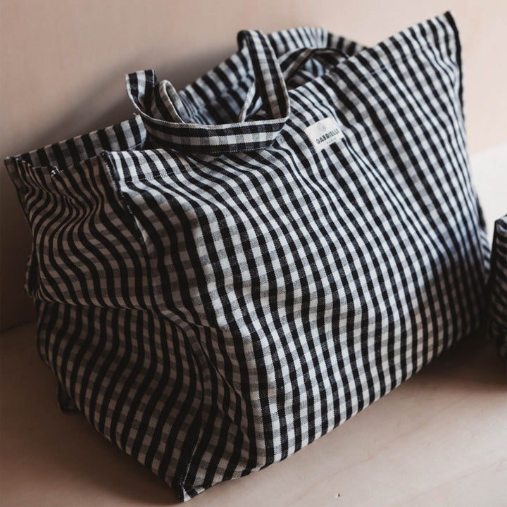 Vichy Gingham Weekend Bag / Black