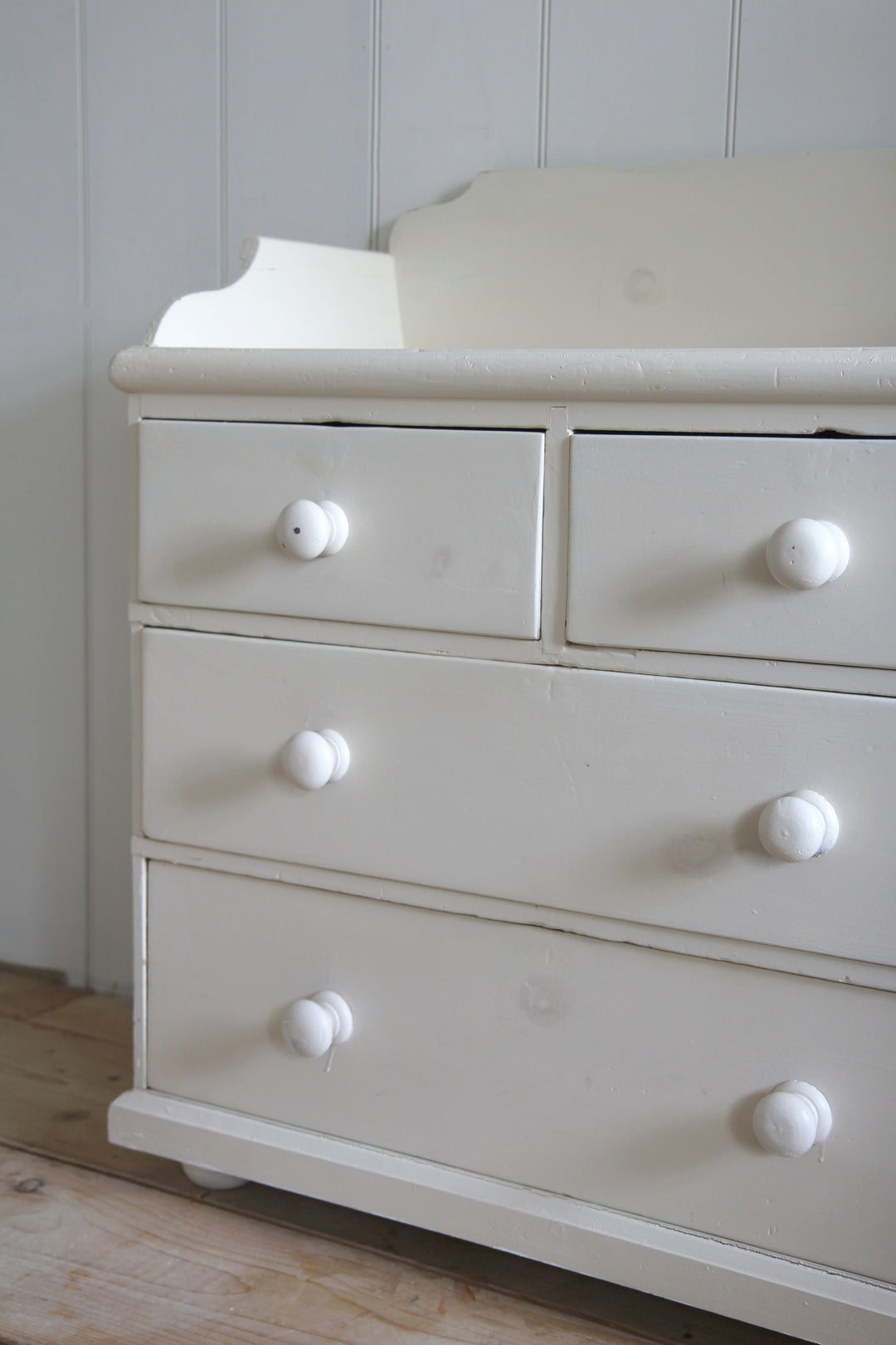 Painted  Chest of Drawers with Shaped Gallery