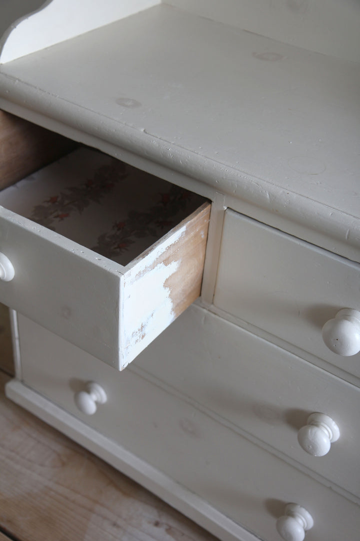 Painted  Chest of Drawers with Shaped Gallery