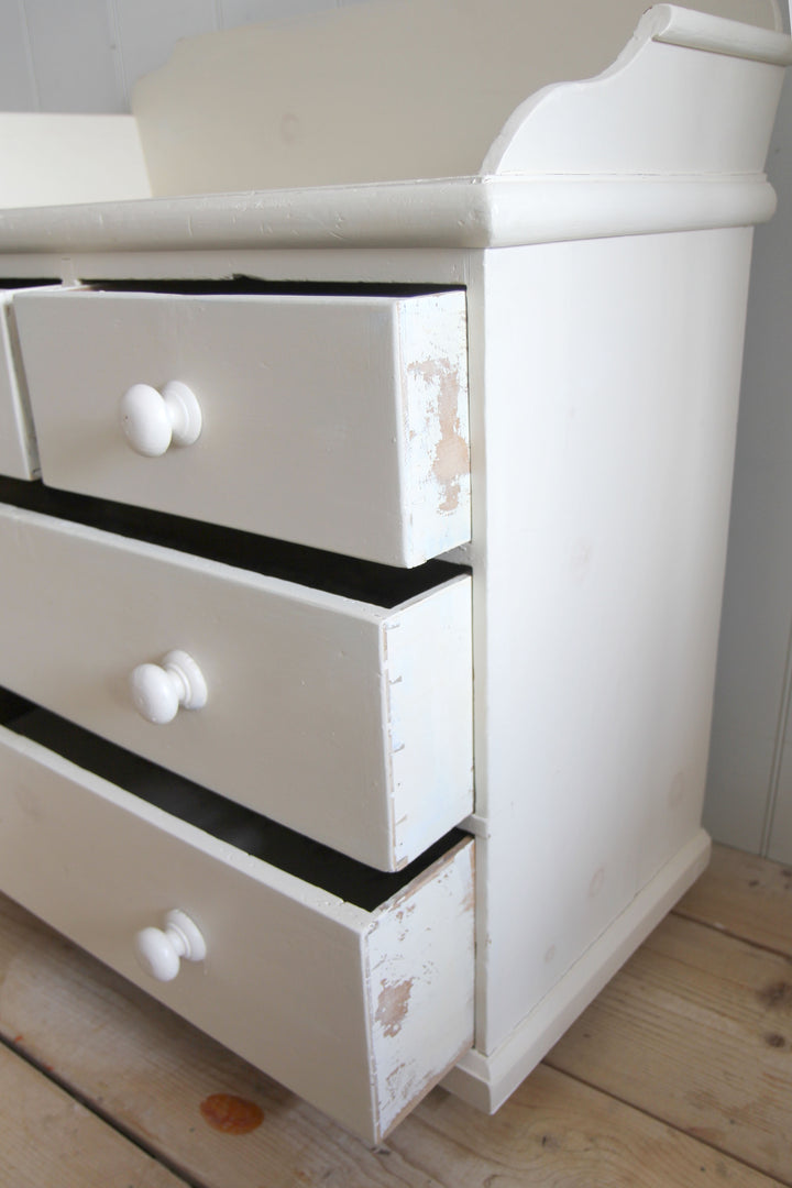 Painted  Chest of Drawers with Shaped Gallery