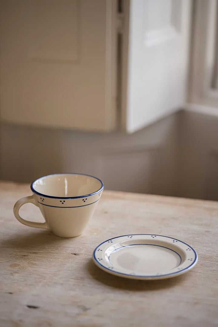 Tea Cup &amp; Plate / Blue