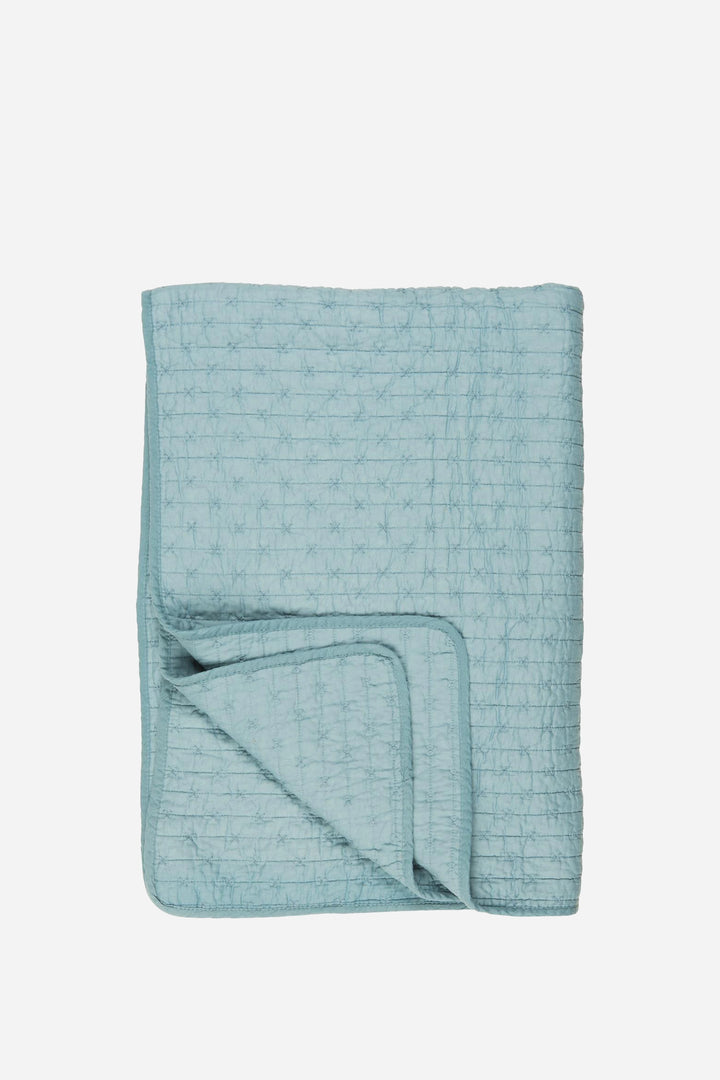 Quilt Blue w/Cross-Stitches