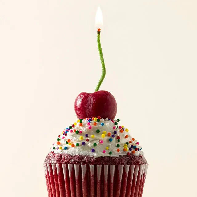 Dark Cherry Beeswax Birthday Candles / 10